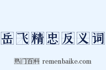 岳飞精忠反义词是什么意思的图片